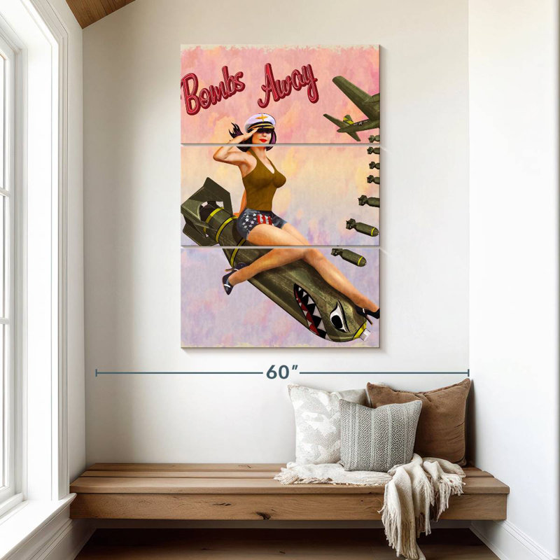 Mait Bombs Away, 50" H x 32" W