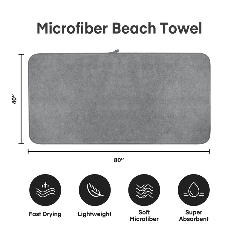 Ensemble de draps de bain 2 pièces Maléisha, gris clair