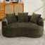 Chenille courbée avec 3 coussins, olive, siège profond pour appartement, mousse à mémoire de forme, sans assemblage, animal de compagnie, petit poids de 300 lb, salon, capacité, animal de compagnie - peu d'entretien