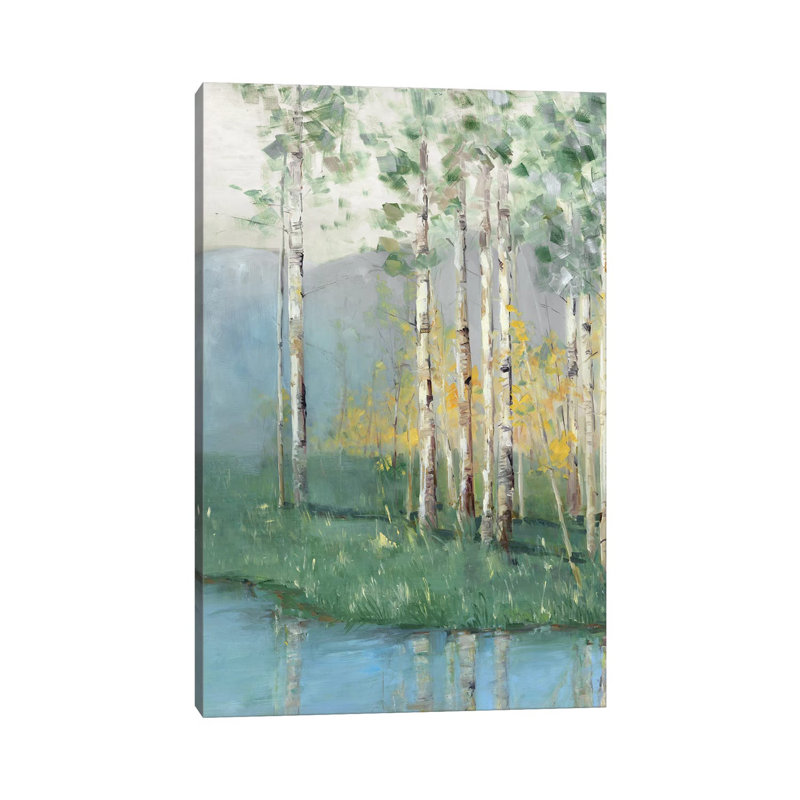Sally Swatland " Birch Reflections II " by Sally Swatland, 40" H x 60" W x 1.5" D