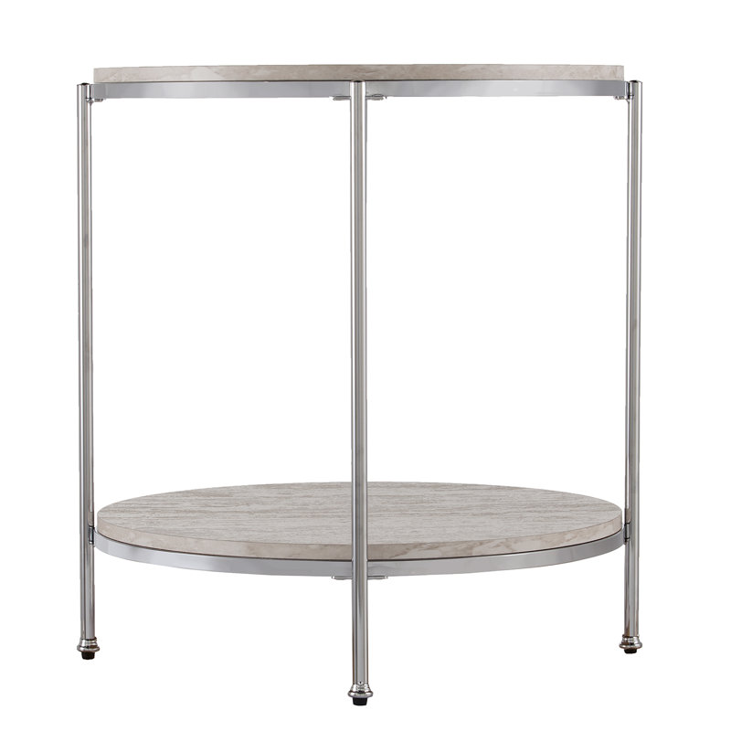 Table de bout Stamper, Chrome