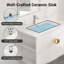Meuble-lavabo mural simple 30 po avec comptoir en céramique et armoire latérale gauche-2124948889