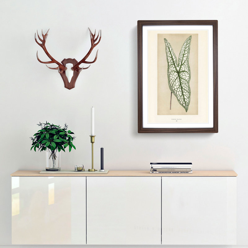 Heart of Jesus Leaf by Benjamin Fawcett - Picture Frame Painting Print, 87cm H x 62cm W x 2cm D, Walnut Framed