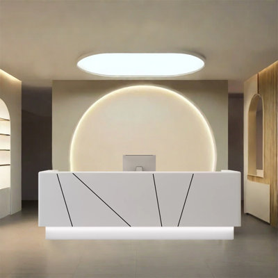 Bureau de réception rectangulaire et moderne