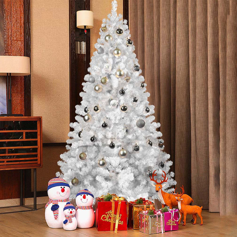 7ft White Christmas Tree, 7' H 