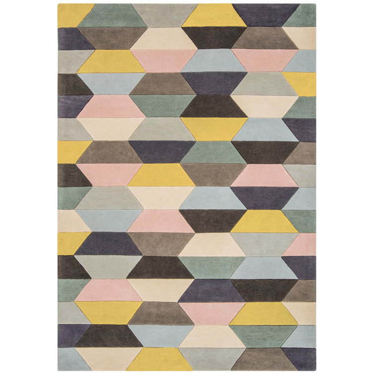 Triston Geometric Wool Hand Woven Area Rug