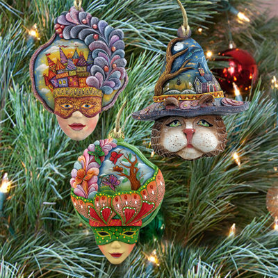 5'' Handmade Wood Holiday Shaped Ornament