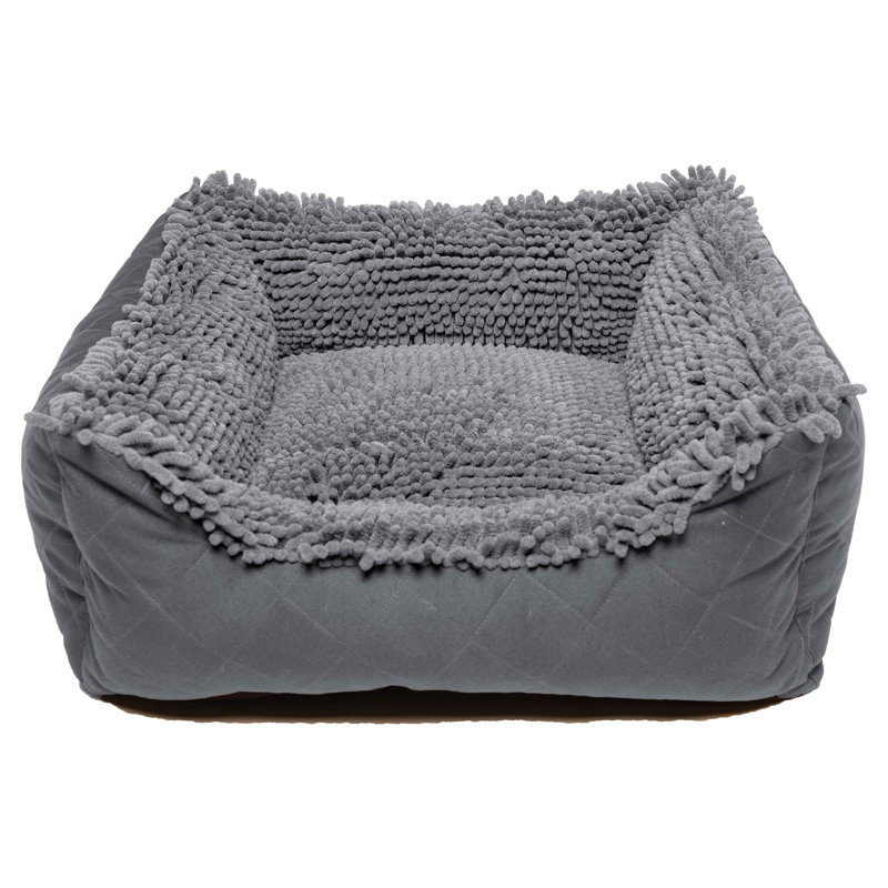 Lit pour animaux en polyester DGS Pet Products, Gris froid, L 31 po x P 37 po x H 10 po, Très grand