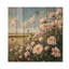 Pivoines aux bords de la ferme IV - Art mural en bois pivoines - sur bois de pin naturel-1089547003