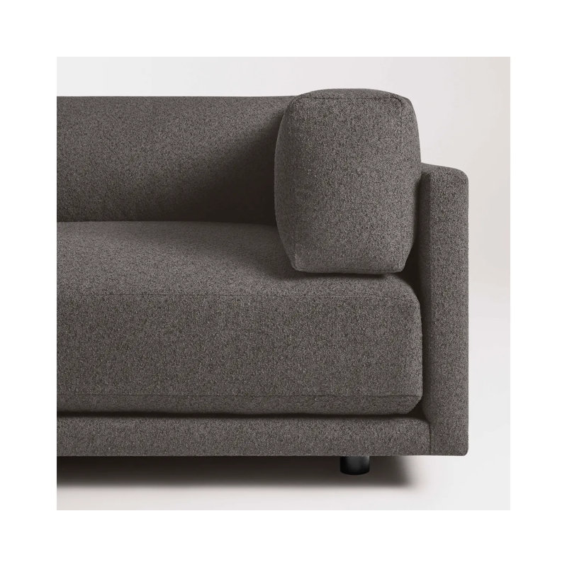 Sunday Upholstered 82'' Sofa, Kelso Charcoal 100% Polyester, 30" H x 102" W x 40" D