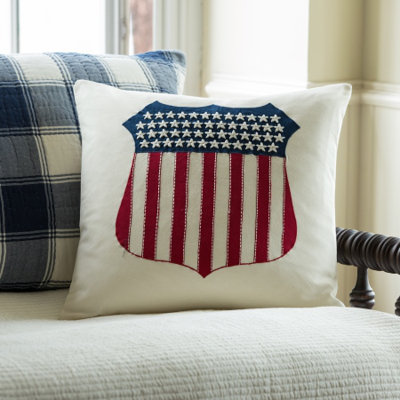 Cotton Down Striped 21" Throw Pillow