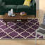 Tapis mauve / ivoire en laine Carolene-19273607