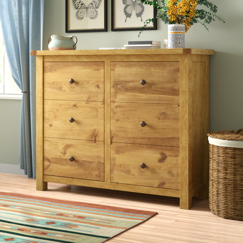 Nero 110 cm W Chest of 6 Drawers
