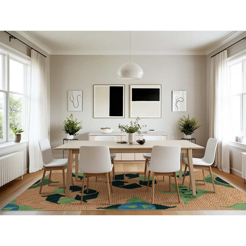 Machine Washable Transportation Brown Area Rug, Rectangle 7' x 10'