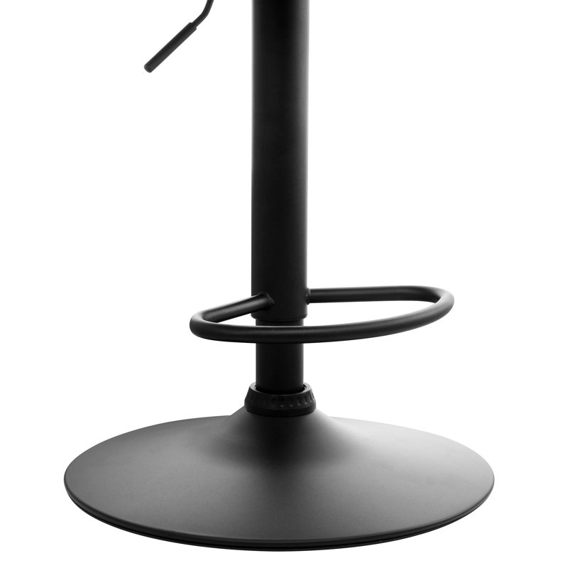 Swivel Upholstered Adjustable Height Counter Stool with Metal Frame