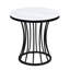 3 Modern Luxury Cocktail Group, Round Tables With Faux Marble Tops And Cage-Like Bases, 1 Coffee Table 2 End Group For Living Space, Top Stunning Base Tables,