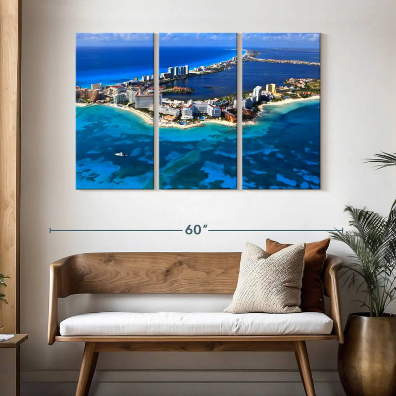 Nicci Cancun Aerial View, 32" H x 50" W