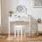 Compact Makeup Vanity Table With Reversible Mirror, Dressing Table Set With Stool, Space-Saving Beauty Station For Small Places