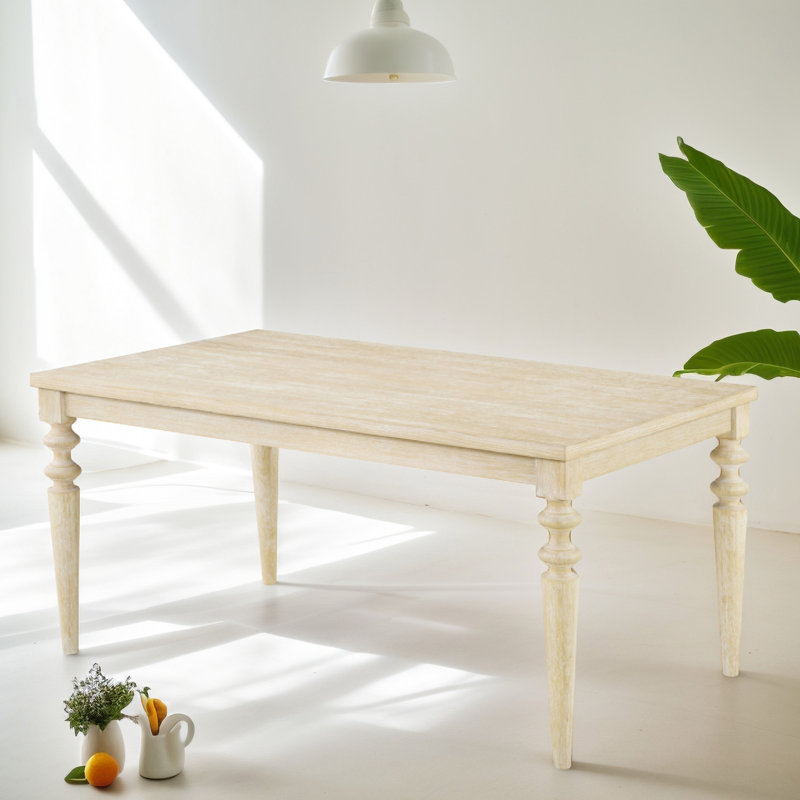 7 tables de salle à manger: table rectangulaire avec des pieds tournés attrayants et 6 pièces de sièges: chaises rembourrées