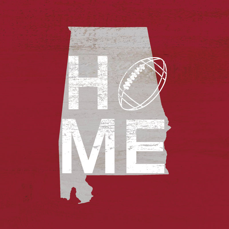 Home Football Crimson Tide - Wrapped Canvas Print, 30cm H x 30cm W