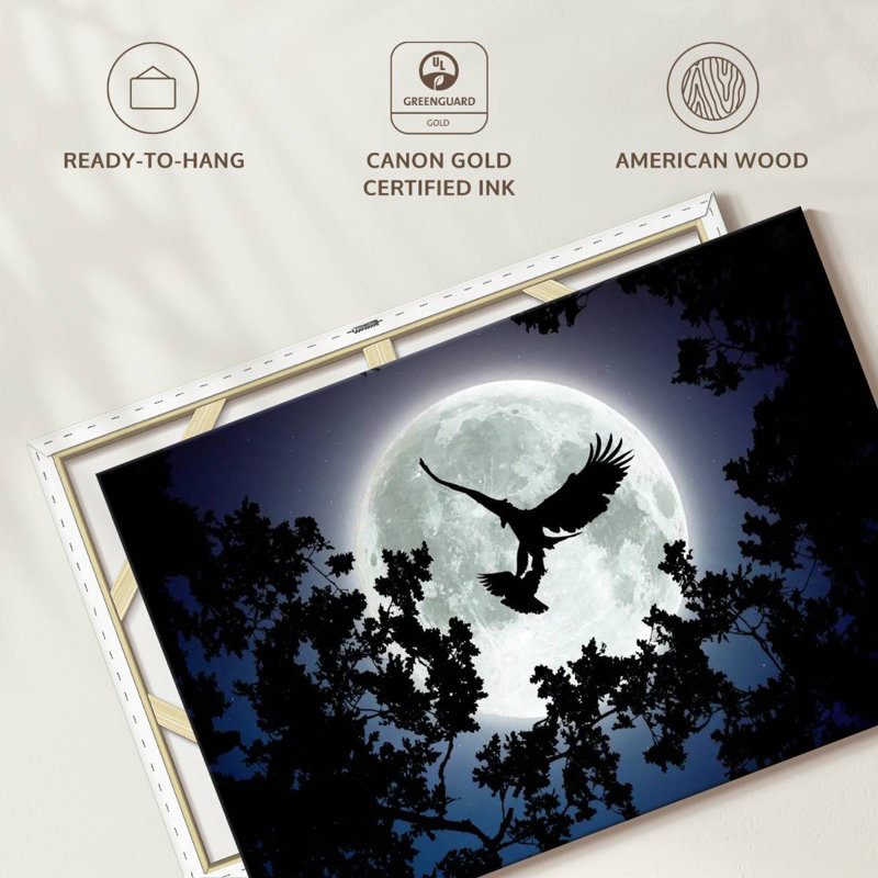 Brampt Night Hunting Eagle, 24" H x 36" W