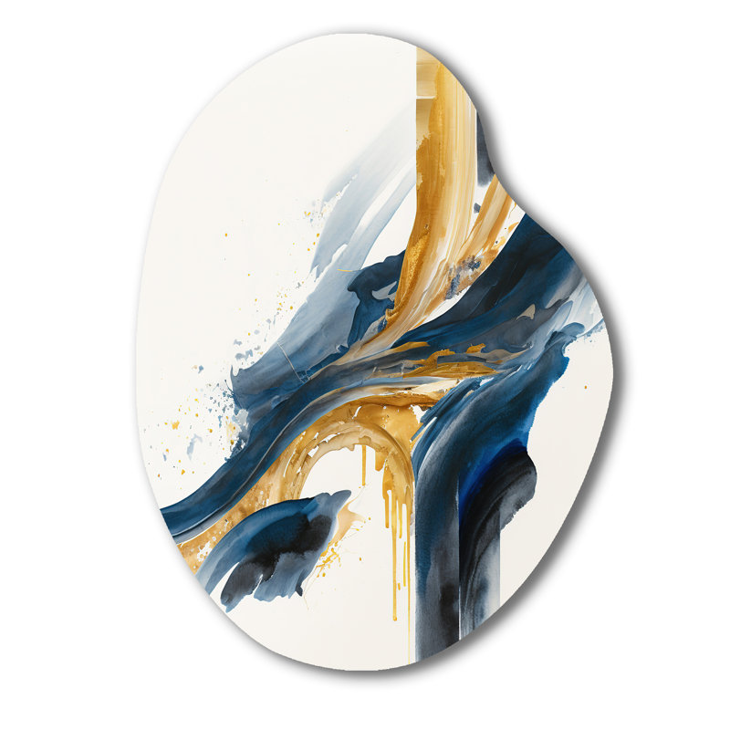 Byzantium - Abstract Spirals, impression asymétrique sur métal, décoration murale moderne en forme unique en métal