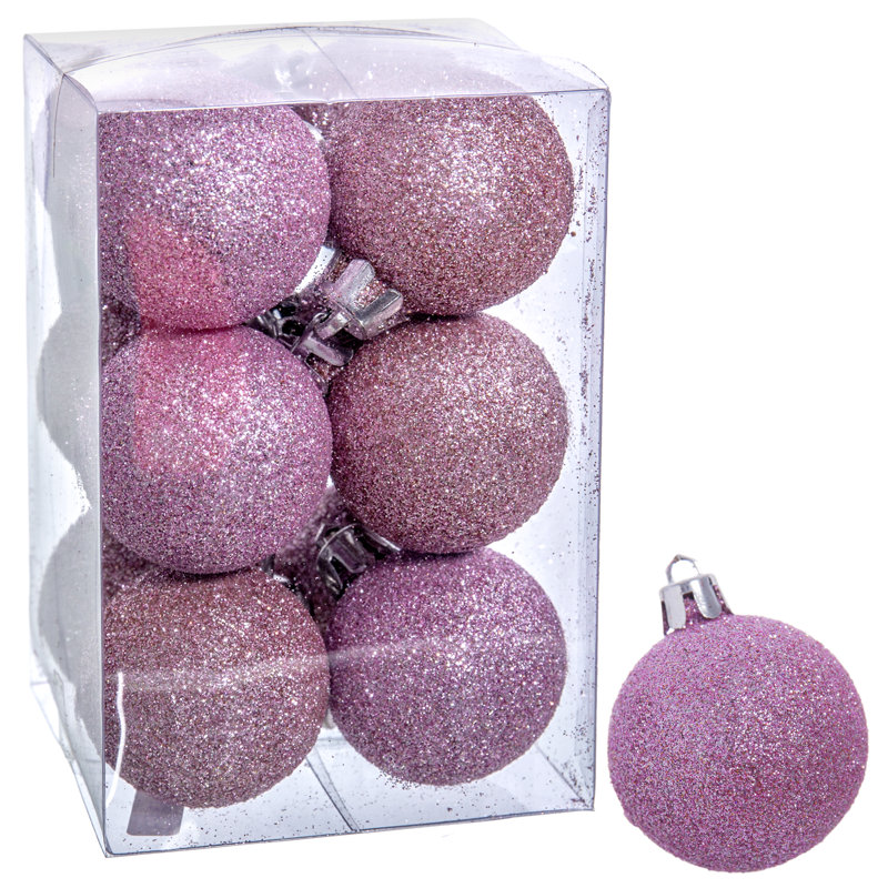 4cm Solid Colour Ball Ornament, Pink
