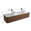 Meuble-lavabo flottant 72 po avec vasques et porte-serviettes pré-assemblés 72 po-131147823-131147826