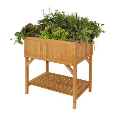 VegTrug Raised Bed Cedar Wood Garden Planter, Natural