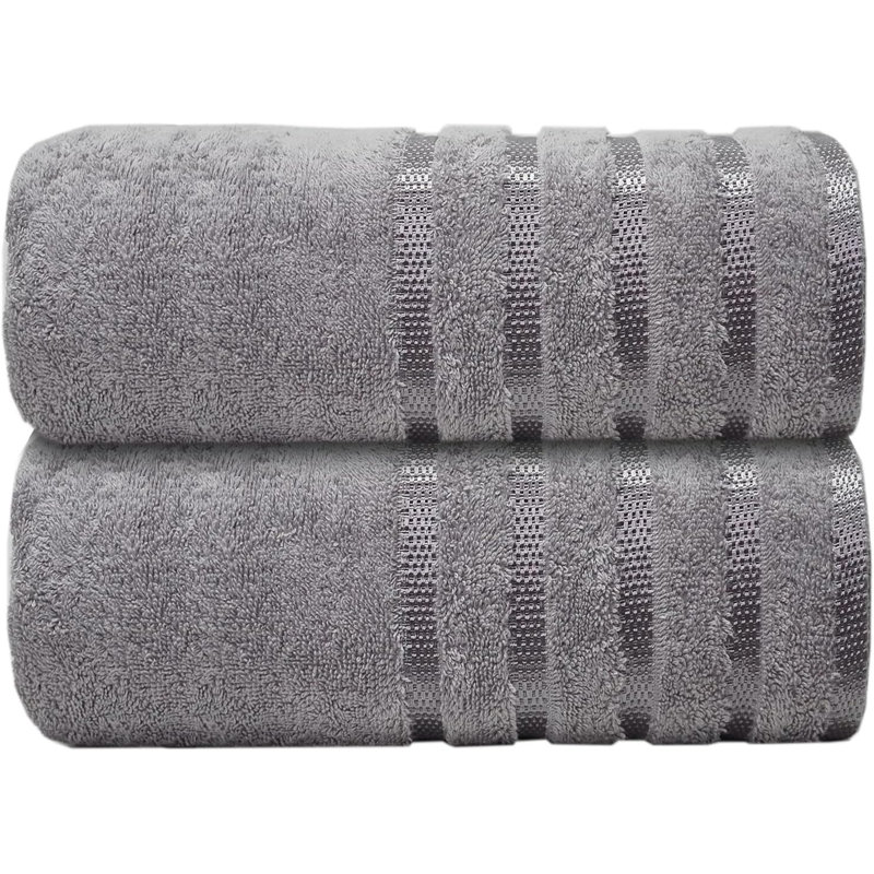 Mikeshia Premium Jumbo Bath Sheet Set, Sliver