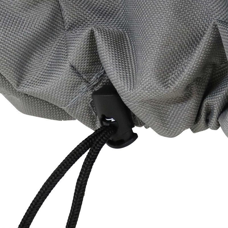 Johns Two-Tone Fire Pit Cover with Drawstring Closure, Gray/Green, 11.5"H x 30"W x 30"D