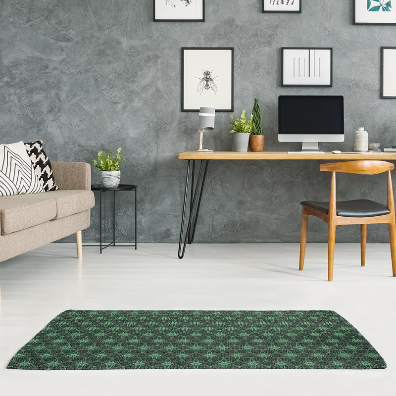 Chenille Toile Indoor Rug, Rectangle 4' x 6'