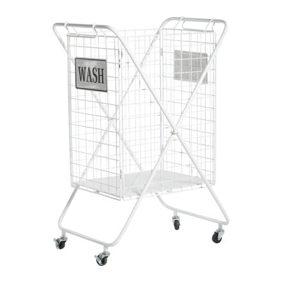 Moultry Metal Laundry Cart with Wheels