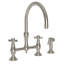 Fairfield Kitchen Bridge Faucet with Side Spray-1260315136