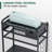 4 Tier Craft Sewing Table Rolling Craft Storage Cart With DIY Pegboard