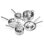 10-Pcs Stainless Steel Cookware Set Tri-Ply Pots And Pans Set With Lids
