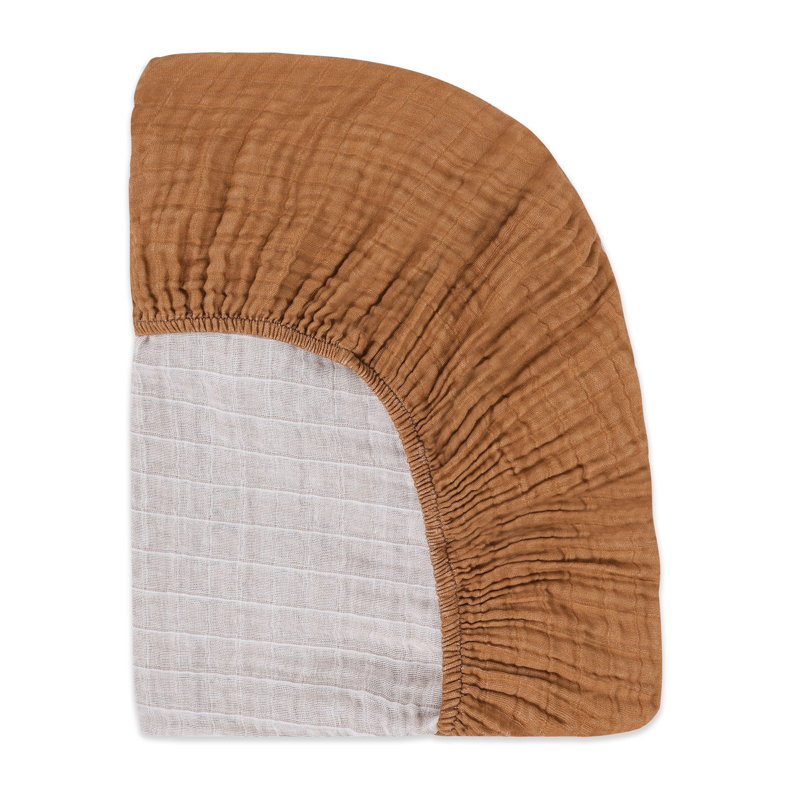 Burnt Sienna Muslin Crib Sheet