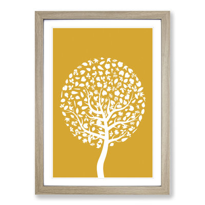Orange and White Tree - Framed Print