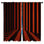 Rideaux de fenêtre à rayures verticales rouges et noirs à rayures transparentes et obscurcissant - 2 panneaux
