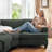 Zanavia U Shaped Corduroy Sectional Sofa Modular Sectional With Storage Ottoman-1410014296-1453625457