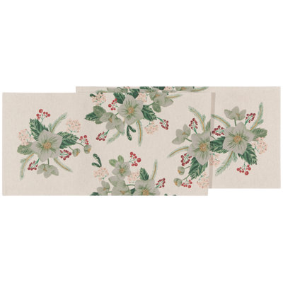 Floral 100% Cotton Table Runner