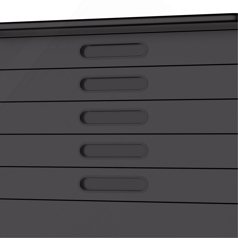 Coffre à outils roulant 34,3 po avec 6 tiroirs - Organisateur de garage mobile, tous les tiroirs pour les petites pièces et les outils, fabrication en acier robuste