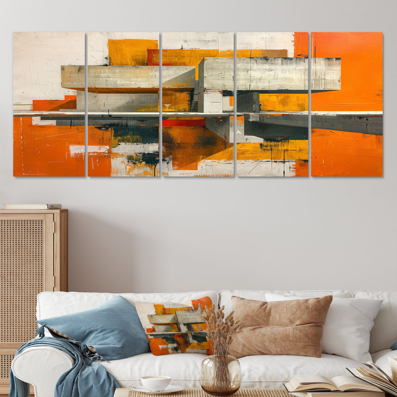 Concettino - Ensemble de décoration murale abstraite, H 32 po x l 80 po