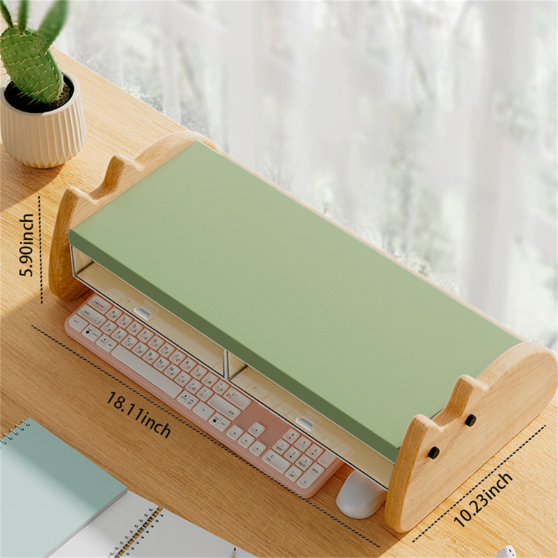 Roxus Manufactured Wood Monitor Stand, Green
