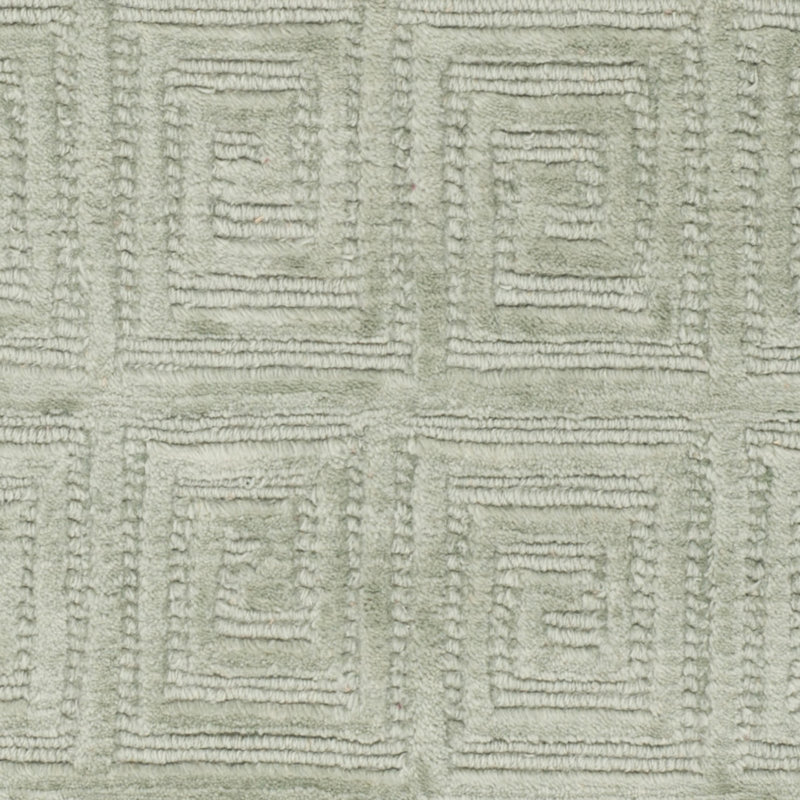 Tapis vert en laine noué à la main Celadon, 4 pi x 6 pi
