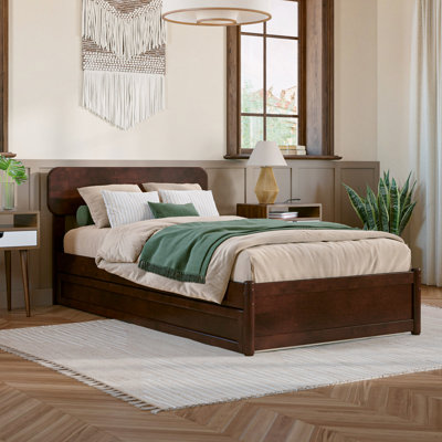 Ause Solid Wood Platform Bed with Matching Trundle