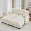 Canapé modulaire confortable à 2 places en tissu de chenille plissé avec siège ergonomique en mousse haute densité, canapé modulaire en forme de L avec 2 repose-pieds, accoudoirs arrondis arrondis et 2 coussins décoratifs ronds-453417909-453417915