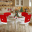 Housses de chaises de Noël - Rouge - extensible, amovible, lavable, chapeau de père Noël, protecteurs de siège de salle à manger / maison