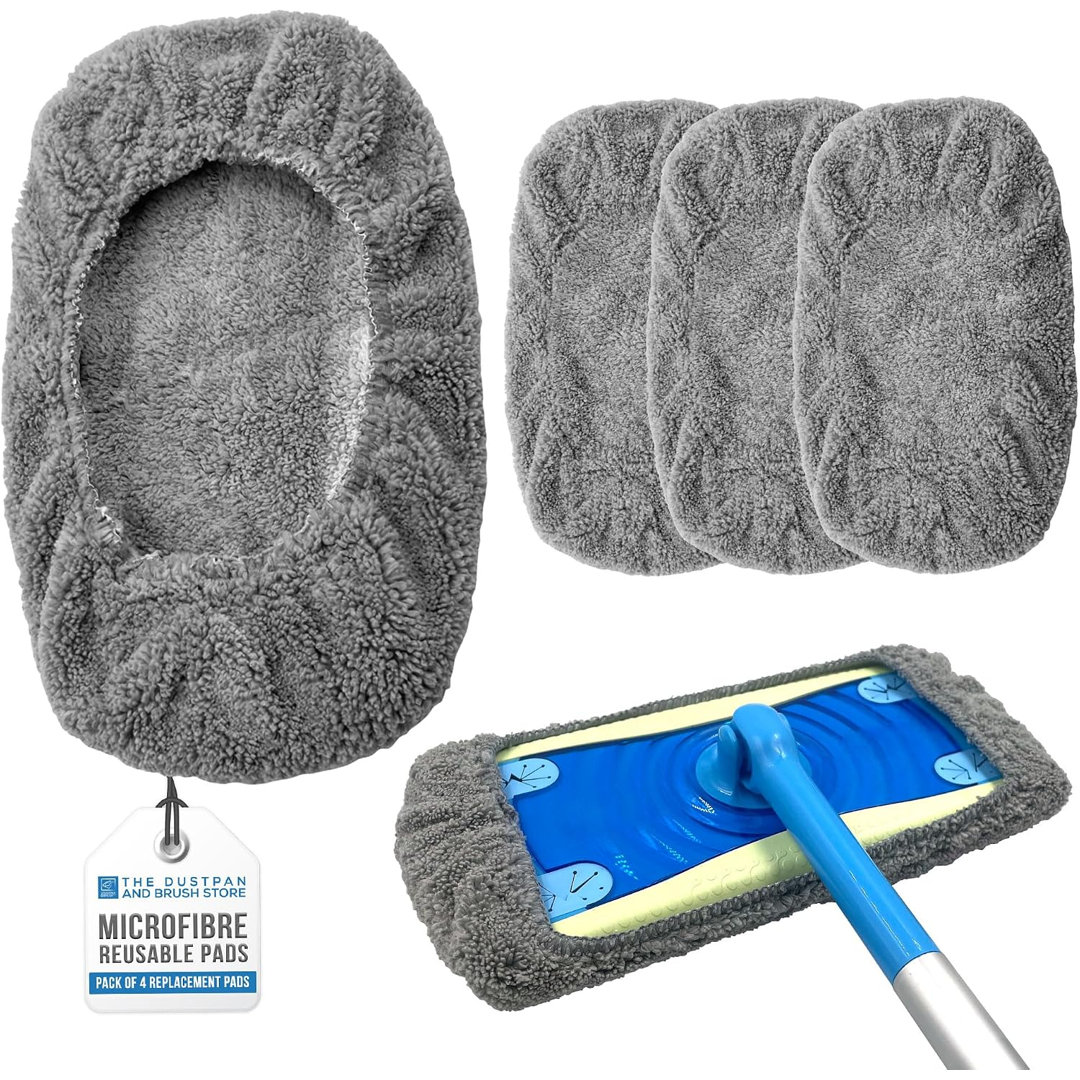 Reusable Microfiber Mop Head Replacement Pads Pack of 4 or 6 - Image 3