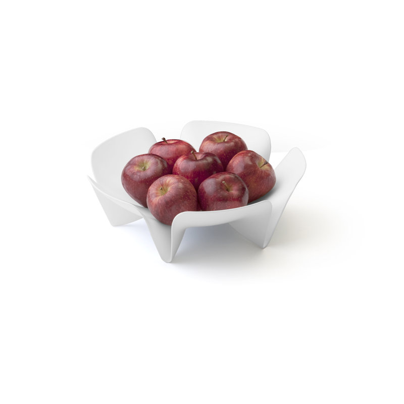 Prep & Savour Plastic Fruit Bowl, 3.9" H x 11.8" W x 11.8" D, Pink